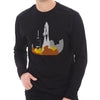 Space Shuttle Launch Graphic Design Unisex Ring Spun Cotton Premium Long Sleeve T-shirt