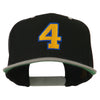 Athletic Number 4 Embroidered Classic Two Tone Cap