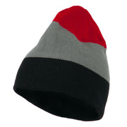 Three Colors Striped Knitted Beanie