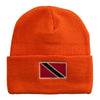 Trinidad Flag Embroidered Long Knitted Beanie