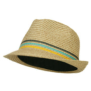 Herringbone Paper Straw Braid Fedora