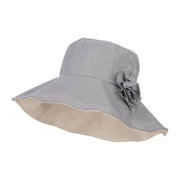 Checked Flower Accent Crushable Hat