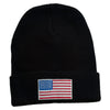 USA Flag Embroidered Long Knitted Beanie