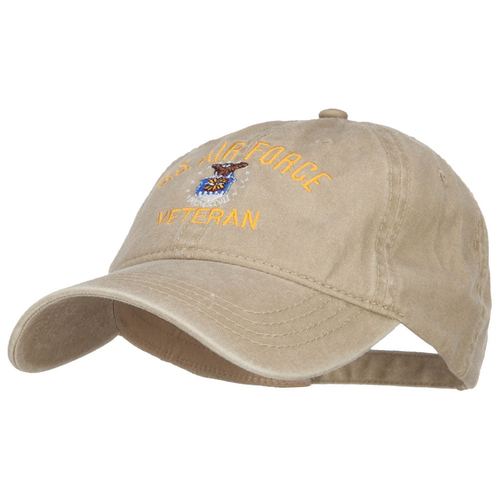 US Air Force Veteran Military Embroidered Washed Cap | Veterans