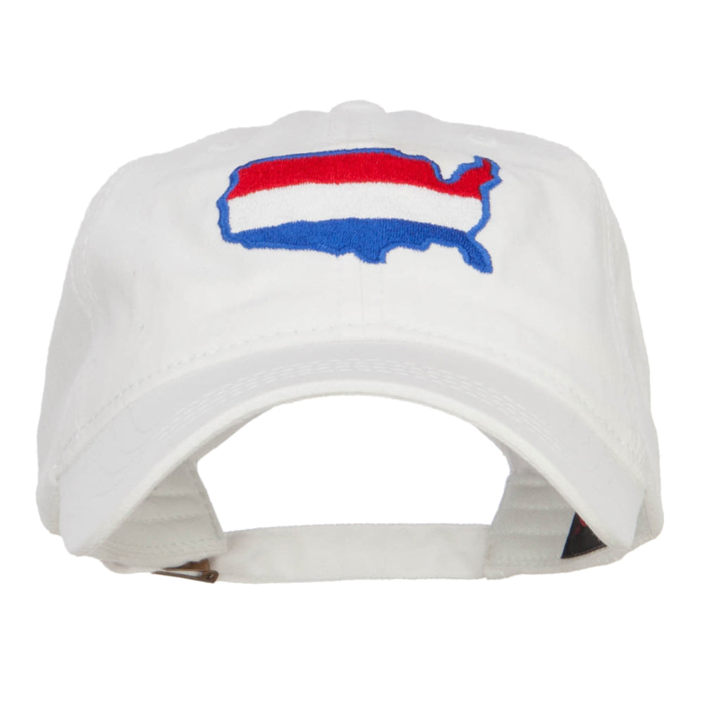 United States Map Embroidered Washed Cap | Patriot Designed | e4Hats ...