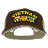 Vietnam Veteran Patched Big Size Washed Mesh Cap
