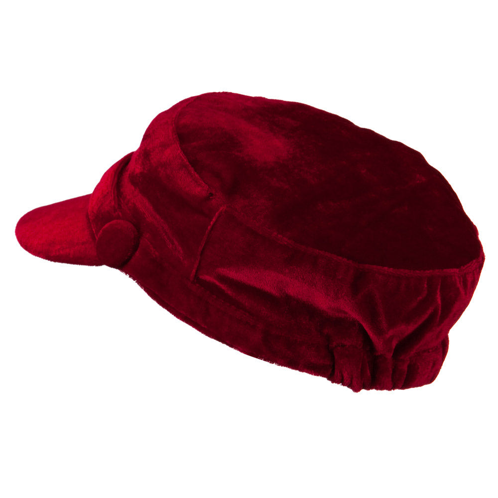Kids Cabbie Velvet Military Hat