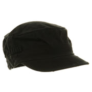 Washed Cotton Fitted Army Cap