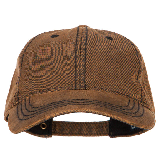 Washed Deluxe Unstructured Wax Cotton Cap | Solid Blank Cap | e4Hats ...