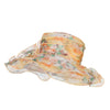 Flower Printed Ruffled Organza Hat
