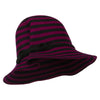 Striped Wool Felt Cloche