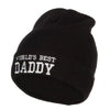 World's Best Daddy Embroidered Big Long Beanie
