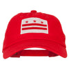 Washington D.C. Flag Embroidered Unstructured Washed Cap