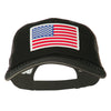 White American Flag Big Size Garment Washed Mesh Patched Cap