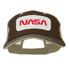 White NASA Big Size Cotton Twill Mesh Patched Cap