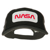 White NASA Big Size Cotton Twill Mesh Patched Cap