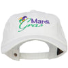 Mardi Gras with Jester Hat Embroidered Washed Cap
