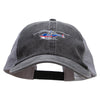 A Tourist Helicopter Big Size Washed Pigment Dyed Twill Trucker Cap - Black-Grey XL-3XL