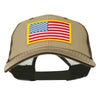 Yellow American Flag Big Size Cotton Twill Mesh Patched Cap