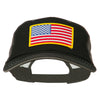 Yellow American Flag Big Size Cotton Twill Mesh Patched Cap
