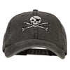 Jolly Roger Skull Embroidered Big Size Washed Cap