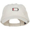 Low Battery Symbol Embroidered Cotton Cap