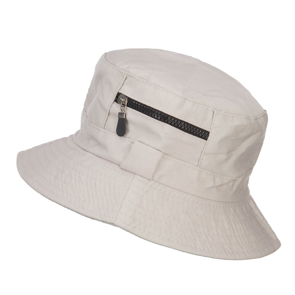 Zip Pocket Cotton Bucket Hat | Bucket/Dressy Hat | e4Hats – e4Hats.com