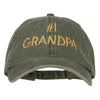 Number 1 Grandpa Embroidered Big Size Washed Cap